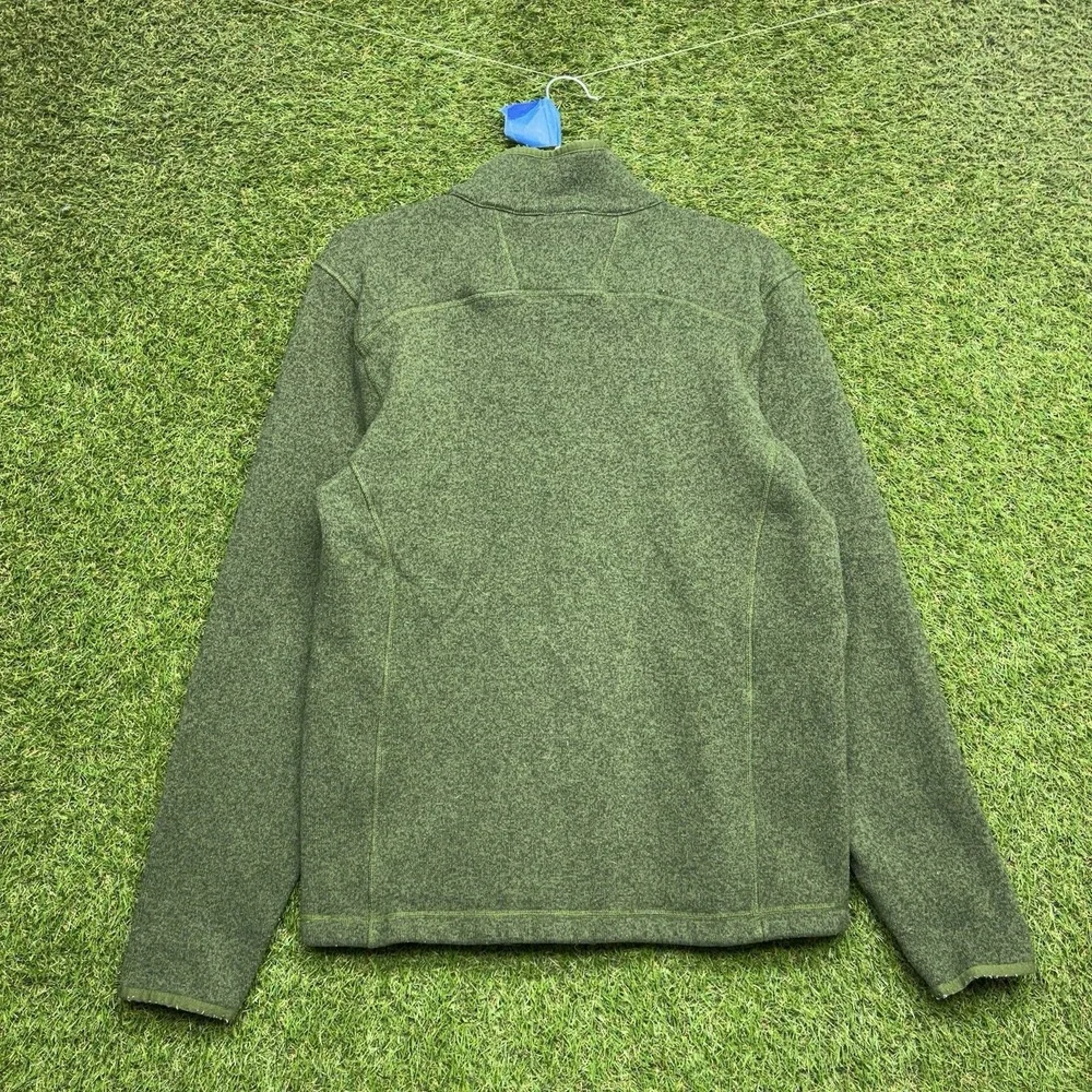 The North Face 1/4 Zip Jacket Mens Large Long Sleeve Fleece Pullover Green